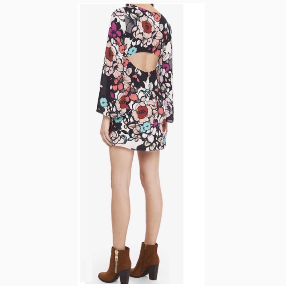 Floral Long Sleeve Mini Dress - Picture 3 of 8